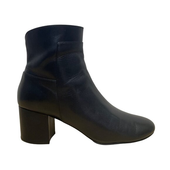 Cole Haan Women’s Black Leather Side Zip Block Heel Ankle Boots Size 6B - Picture 1 of 11